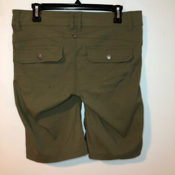 Prana Green Cargo Shorts Size 6 - Picture 4 of 10